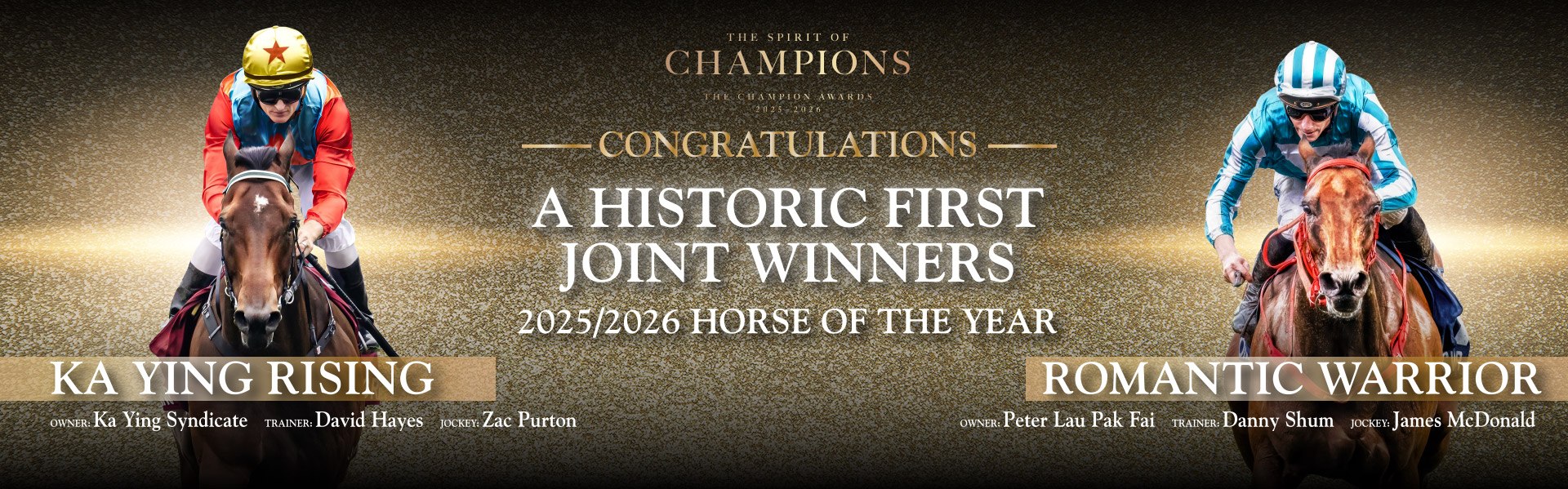 A Historic First — Joint Winners · 2025/2026 Horse of the Year